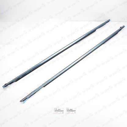 New Genuine Toyota Lc Lexus Lx450 91-97 Front Door Belt Mouldings Set Chrome