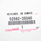 New Genuine Toyota 10-21 4Runner Passenger Side Rear Bumper Retainer 52562-35040