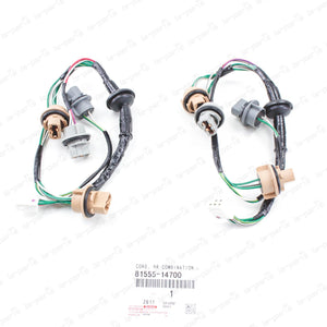 New Genuine Toyota Supra 97-98 JZA80 MK4 Tail Light Harness 81555-14700 Set of 2