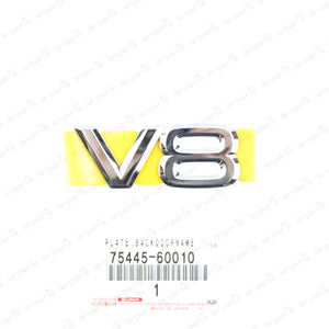 New Genuine Toyota Land Cruiser LX470 GX470 Rear Backdoor V8 Emblem 75445-60010
