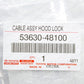New Genuine Toyota Lexus 16-19 RX350 450h Hood Lock Release Cable 53630-48100