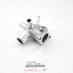 GENUINE TOYOTA 2.2 L THERMOSTAT HOUSING ENGINE COOLANT OUTLET WATER 16331-74220
