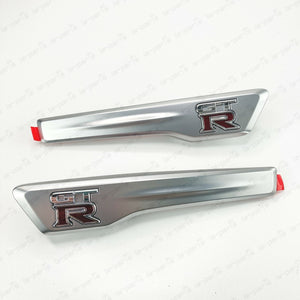 GENUINE NISSAN GT-R R35 GTR FRONT FENDER EMBLEM SET OF 2 63871-62B0A 63870-62B0A