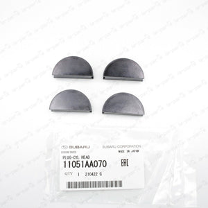 OEM Subaru Cylinder Head Plug Half Moon 96-07 Forester Impreza WRX STi Set of 4