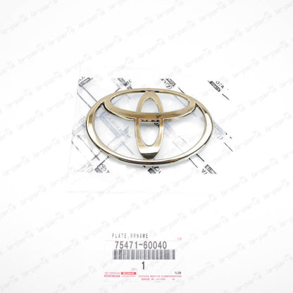 New Genuine OEM Toyota Land Cruiser J100 Rear GOLD Logo Emblem  75471-60040