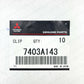 NEW GENUINE MITSUBISHI ROOF MOULDING CLIPS  7403A143 LANCER EVOLUTION SET OF 10