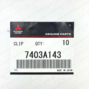 NEW GENUINE MITSUBISHI ROOF MOULDING CLIPS  7403A143 LANCER EVOLUTION SET OF 10