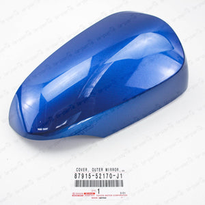 Genuine Toyota 12-19 Prius "C" Passenger Mirror Cover 8T7 Blue 87915-52170-J1