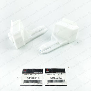 NEW GENUINE MITSUBISHI LANCER FRONT BUMPER RETAINERS SET OF 2 6400A852 6400A851