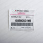 New Genuine OEM Mitsubishi 17-20 Mirage Front Bumper Tow Eye Hook Cap 6400G531WB