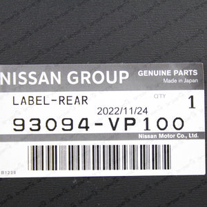 New Genuine Nissan 90-00 300ZX Fairlady Z Z32 JDM Rear Decal Silver 93094-VP100