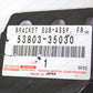 Genuine Toyota 10-24 4Runner Front Passenger Fender Mount Bracket 53803-35030
