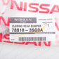 Genuine Nissan 2013-2019 Sentra Rear Bumper Passenger Closing Plate 78818-3SG0A