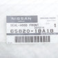 New Genuine Nissan Infiniti 08-12 EX35 EX37 14-17 QX50 Hood Seal 65820-1BA1B