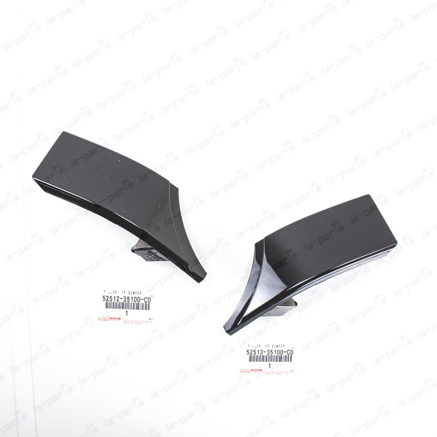 New Genuine OEM Toyota FJ Cruiser 2007-2014 Black Front Bumper Filler PAIR