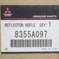 GENUINE MITSUBISHI 2018 OUTLANDER REAR LEFT SPORT-BUMPER TRIM-REFLECTOR 8355A097