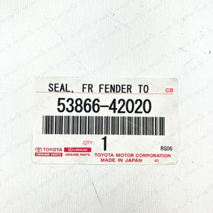 GENUINE TOYOTA 13-18 RAV4 PASSENGER FENDER TO COWL HOOD SIDE SEAL 53866-42020