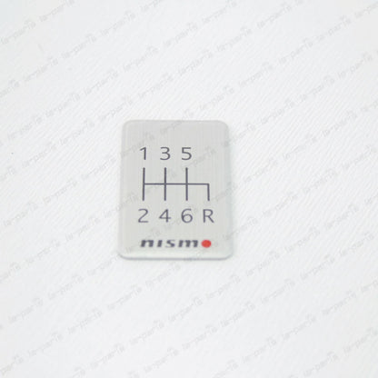 JDM GENUINE NISMO 6 SPEED CONSOLE SHIFT PATTERN BADGE ALUMINUM EMBLEM 96935RN001