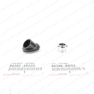 GENUINE 96-02 TOYOTA 4RUNNER FACTORY  ANTENNA ORNAMENT BEZEL & MOUNTING NUT KIT