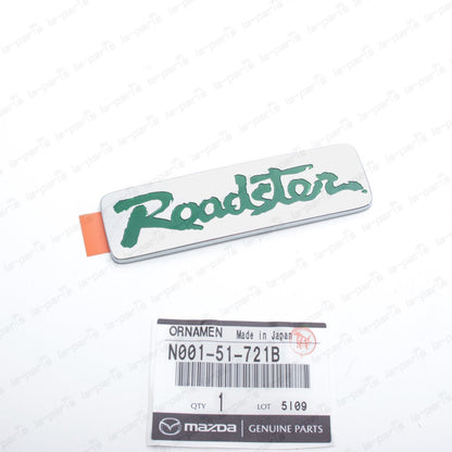 New Genuine OEM Mazda MX-5 Miata Rear Green Roadster Badge N001-51-721B