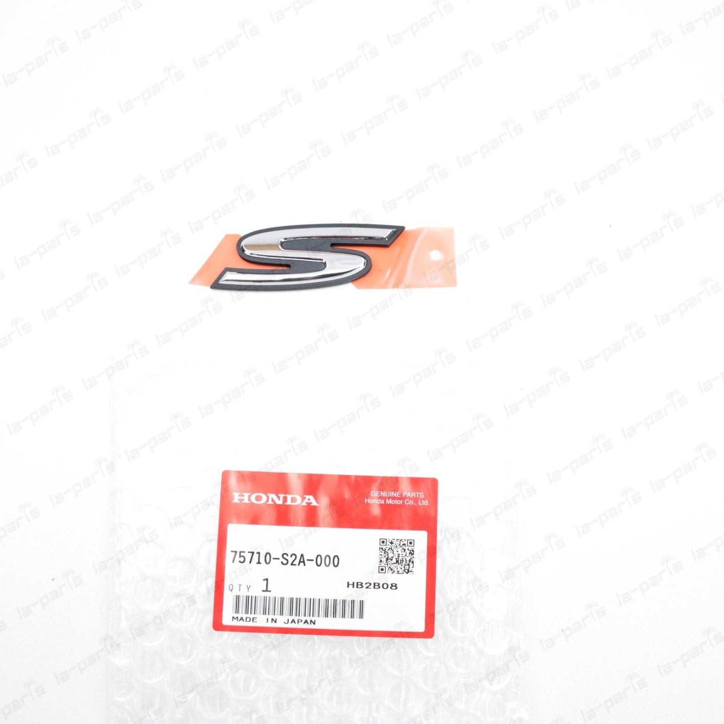 GENUINE HONDA 00-09 S2000 AP1 AP2 SIDE FENDER CHROME "S" EMBLEM 75710-S2A-000