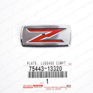 New Genuine OEM JDM Toyota Corolla Runx Alex Back Door Red Z Emblem 75443-13320