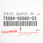 New Genuine Toyota Land Cruiser HDJ80 HDJ81 HDJ81V Turbo Rear Quarter Decal Pair