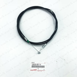 NEW GENUINE TOYOTA 89-95 4RUNNER PICK UP HOOD LOCK RELEASE CABLE 53630-89114