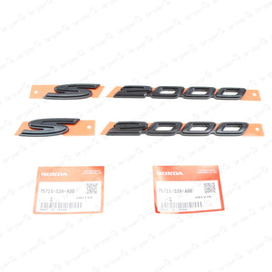 GENUINE HONDA 00-09 S2000 CR AP1 AP2 SIDE FENDER BLACK EMBLEMS BOTH SIDES