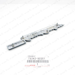 GENUINE TOYOTA 73-81 LAND CRUISER CHROME FRONT FENDER NAMEPLATE 75343-90351