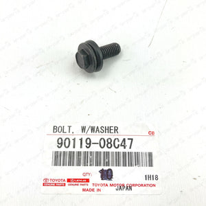 NEW GENUINE TOYOTA ROOF RACK BRACKET BOLT W/WASHER 90119-08C47