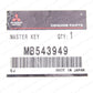 NEW GENUINE MITSUBISHI LANCER PAJERO ECLIPSE GTO GALANT L200 BLANK KEY MB543949