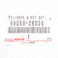 New Genuine OEM Toyota 2000-2003 Tundra Fuel Door Lock Cylinder 69058-26030