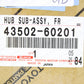 New Genuine Toyota FJ Cruiser 4Runner Lexus GX460 Front Wheel Hub 43502-60201