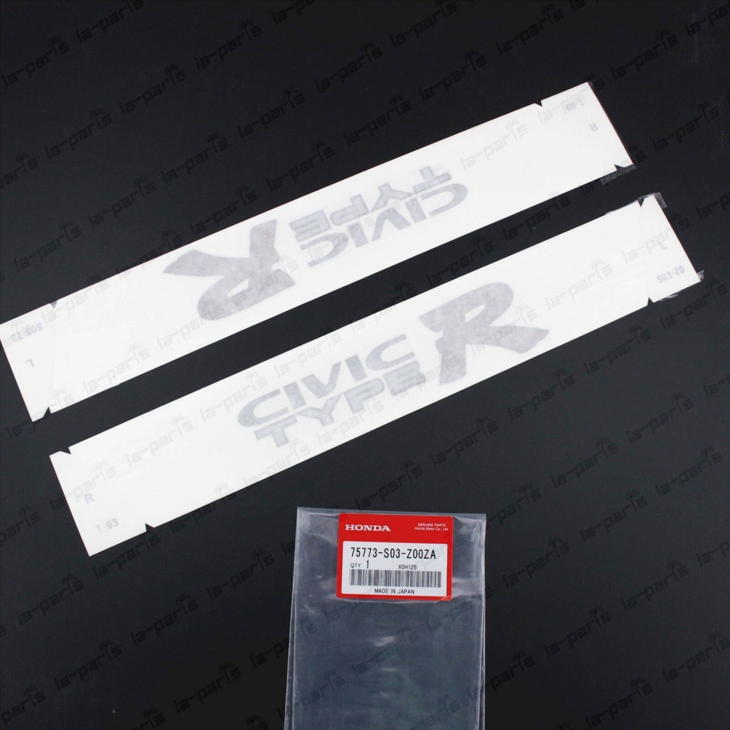 GENUINE HONDA CIVIC TYPE-R EK9 SIDE DECAL DARK OUTLINE 75773-S03-Z00ZA SET OF 2