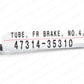 New Genuine Toyota 07-10 FJ Cruiser 4Runner Front Brake Tube No.1 47314-35310