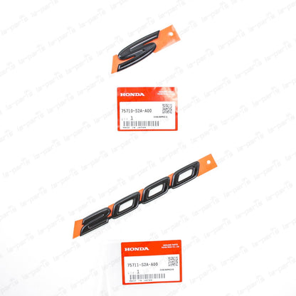 New Genuine OEM Honda 00-09 S2000 AP1 AP2 Side Fender Black Emblems "S 2000"