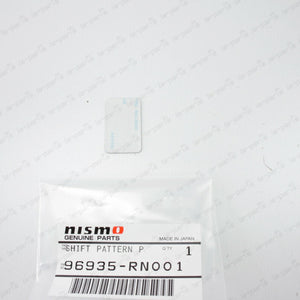 JDM GENUINE NISMO 6 SPEED CONSOLE SHIFT PATTERN BADGE ALUMINUM EMBLEM 96935RN001