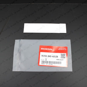 GENUINE HONDA 88-91 CIVIC CRX EF8 EF9 RED SI REAR BADGE EMBLEM 75723-SH2-A21ZB