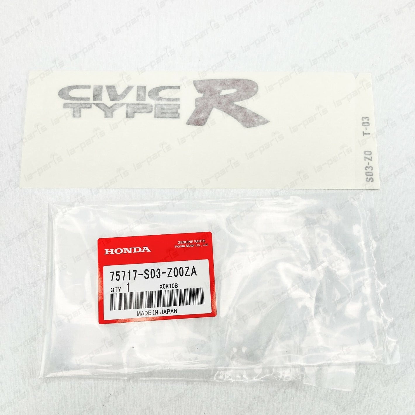 GENUINE FOR HONDA CIVIC EK9 TYPE-R BACK DOOR DECAL STICKER 75717-S03-Z00ZA