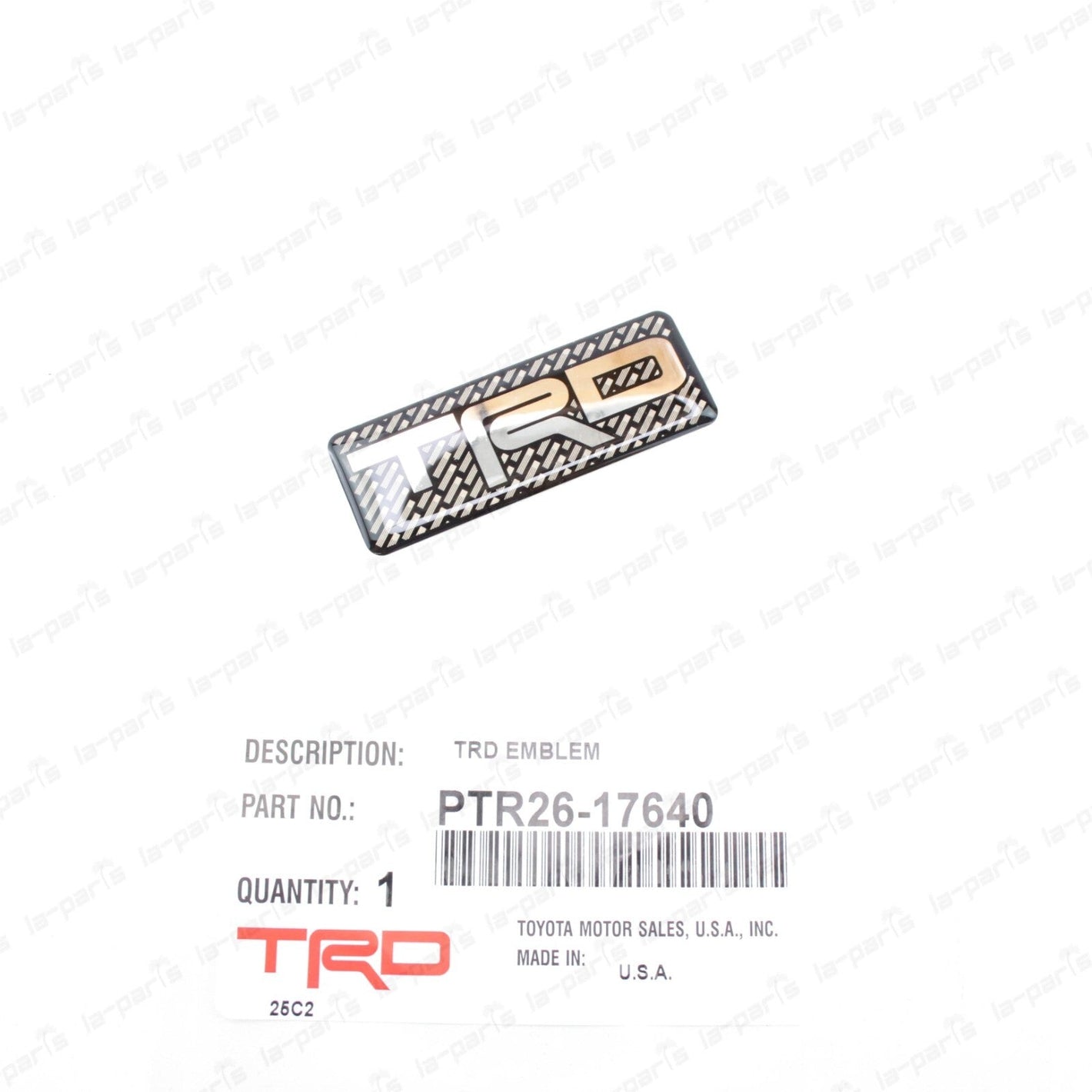 GENUINE TOYOTA TRD LOGO EMBLEM TOYOTA RACING DEVELOPMENT PTR26-17640