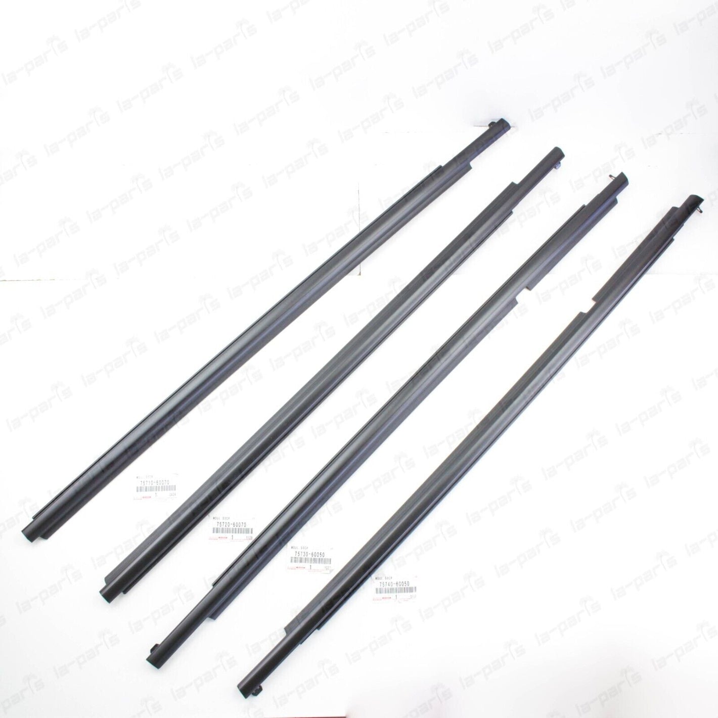 New Genuine Toyota 07-16 Land Cruiser 200 Front & Rear Door Belt Moulding Set
