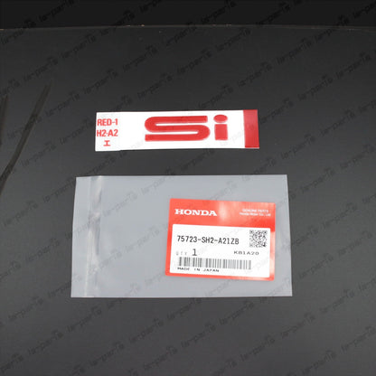 GENUINE HONDA 88-91 CIVIC CRX EF8 EF9 RED SI REAR BADGE EMBLEM 75723-SH2-A21ZB