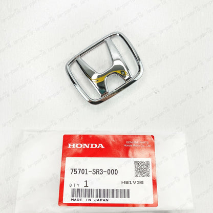 Genuine Honda 92-95 Civic EG Hatchback 3 Door Rear H Emblem Badge Chrome OEM
