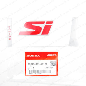 GENUINE HONDA 99-00 CIVIC COUPE SI EM1 REAR RED SI TRUNK BADGE REAR EMBLEM