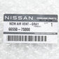 Genuine Nissan 04-15 Armada Infiniti QX56 Roof AC Vent Assy 66550-7S000 SET OF 4