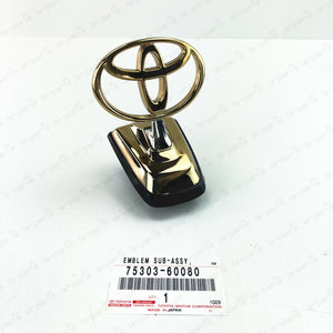 GENUINE TOYOTA 98-07 LAND CRUISER 100 HOOD EMBLEM BADGE GOLD 75303-60080