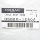 New Genuine Nissan 2009-2020 370Z Z34 Hood Lock Control Cable 65620-1EA0A