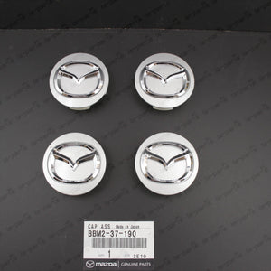 GENUINE MAZDA 3 5 6 MIATA RX8 CX7 CX9 SILVER WHEEL CENTER CAP BBM2-37-190 4PCS