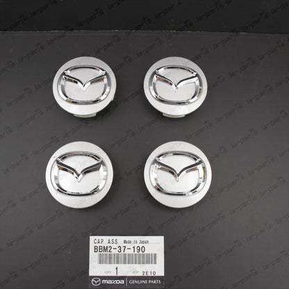GENUINE MAZDA 3 5 6 MIATA RX8 CX7 CX9 SILVER WHEEL CENTER CAP BBM2-37-190 4PCS